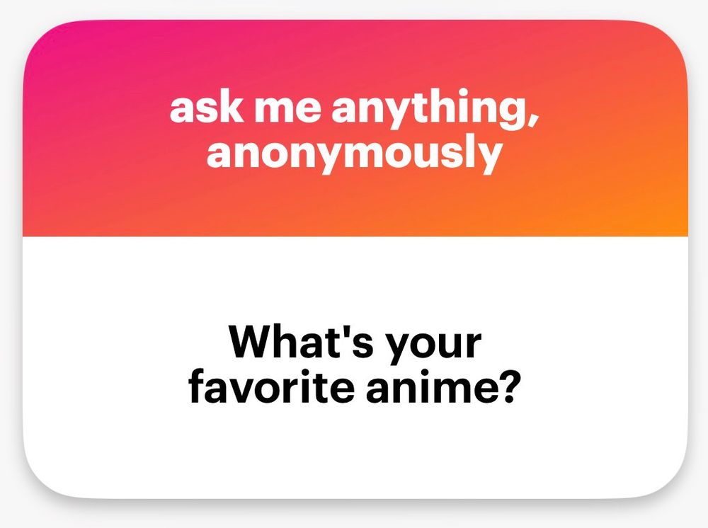 ngl question:

“what’s your favorite anime?”