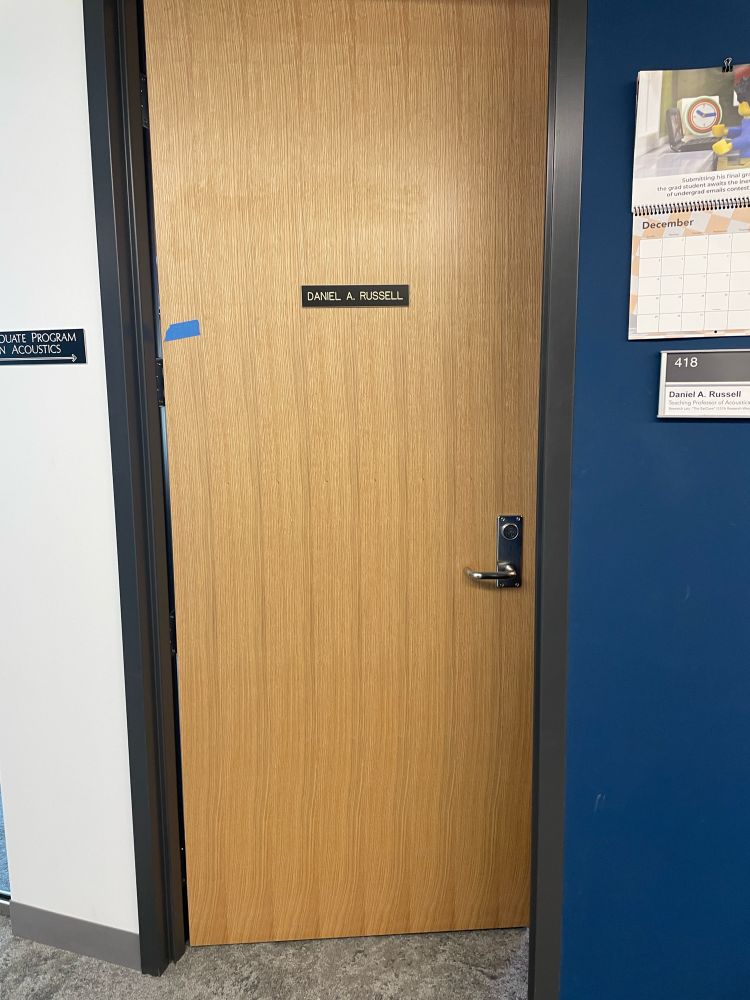 Photo of my wood office door