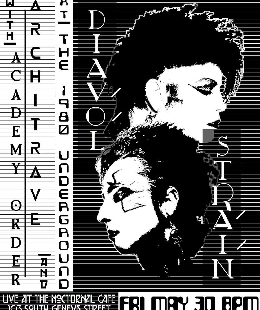 Diavol Strain with Academy Order and Architrave. Live at the Nocturnal Cafe 103 South Geneva St. Ithaca, NY. Fri May 30 8pm