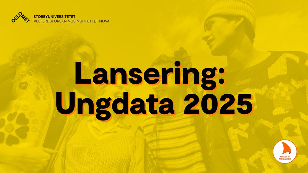 Gul plakat med teksten: Lansering: Ungdata 2025