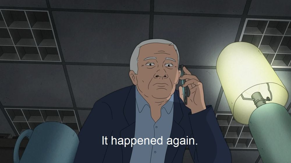 Jerry Jones from King of the Hill finding someone had shit on his desk
