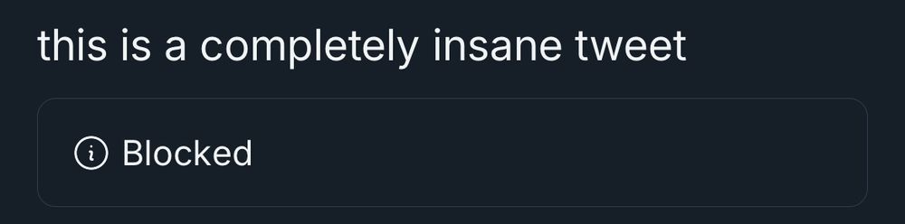 this is a completely insane tweet Blocked