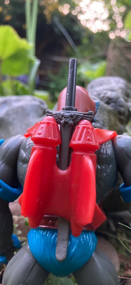 The Sword of Avion even holsters perfectly in his backpack 