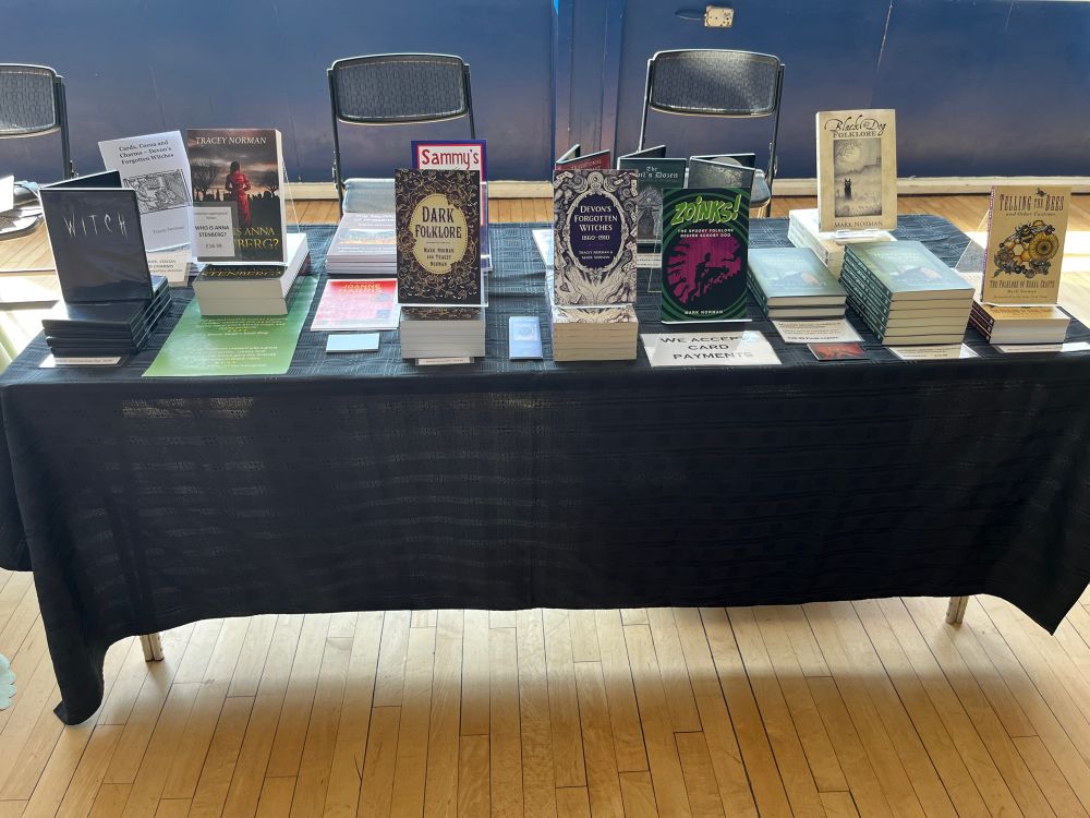 Books on a table