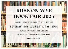 Infographic for Ross on Wye Book Fair, with similar details to the post
