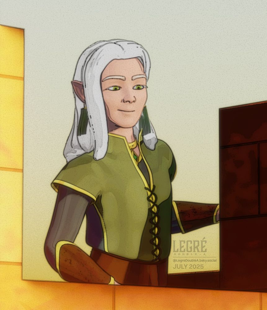 Earl Asten Tussley from Ponderwick, looking down from atop a watchtower.