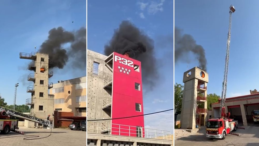 Ayuso pretende bajar el sueldo a parte de sus bomberos e impedirles protestar y estos incendian 22 torres de maniobras
