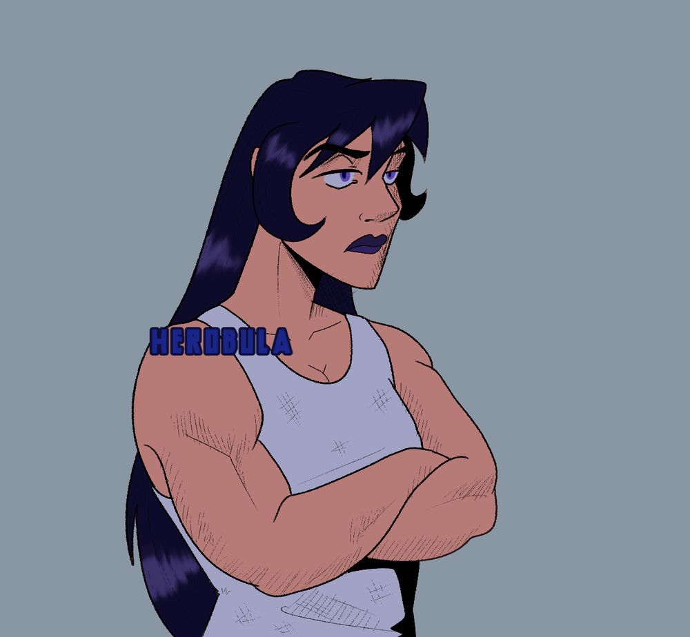 human character with her arms crossed