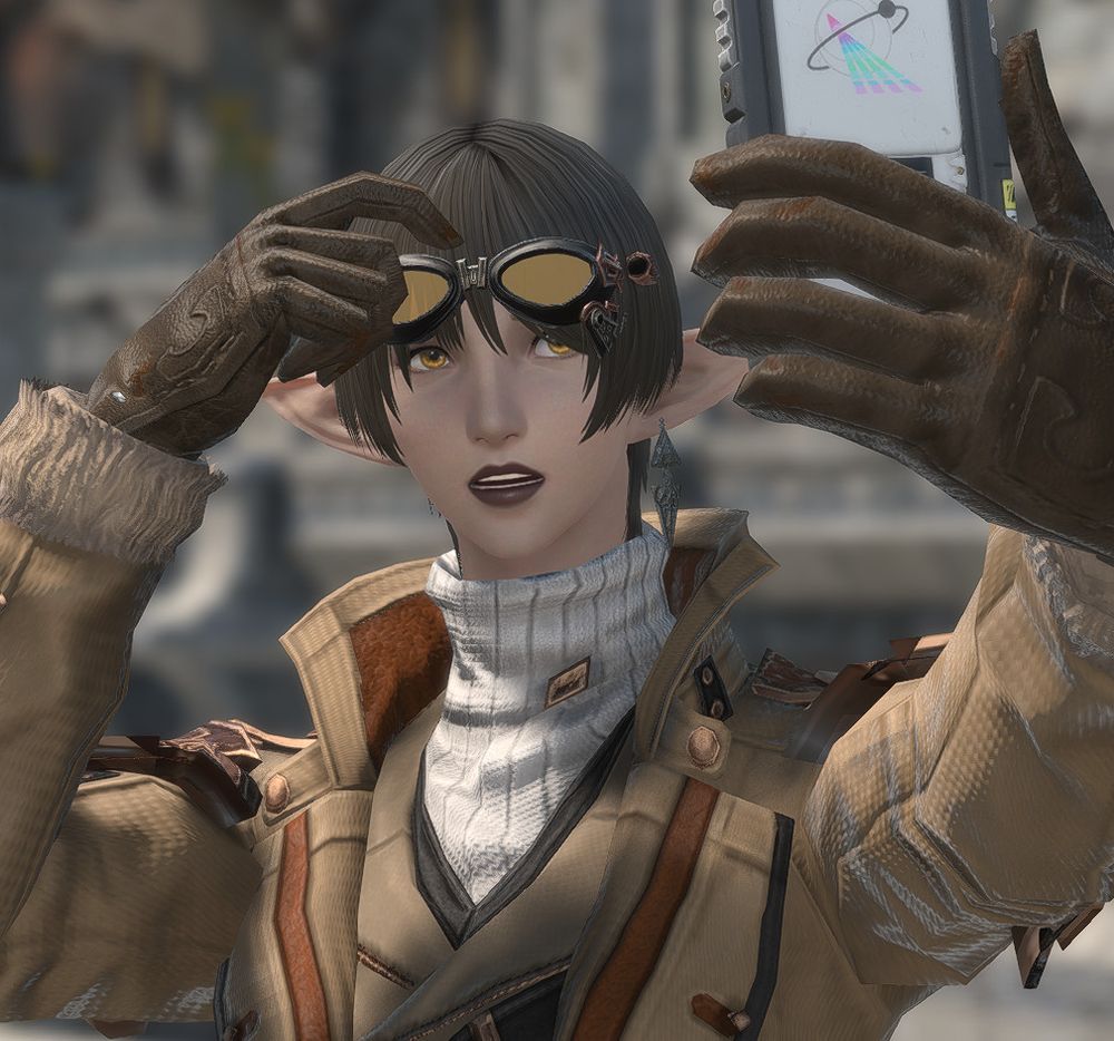 the same image as the first except her fingers are slightly bent trying to fix her hair