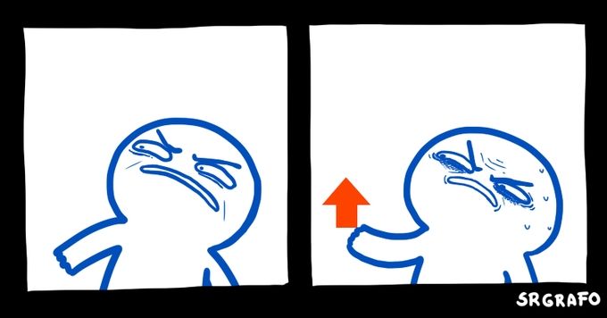 Man begrudgingly giving an angry upvote.