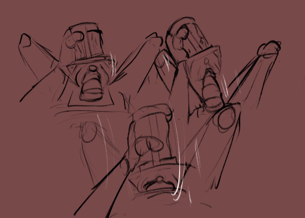 three drawings of ant tenna’s cock going into a flesh light (his pussy)