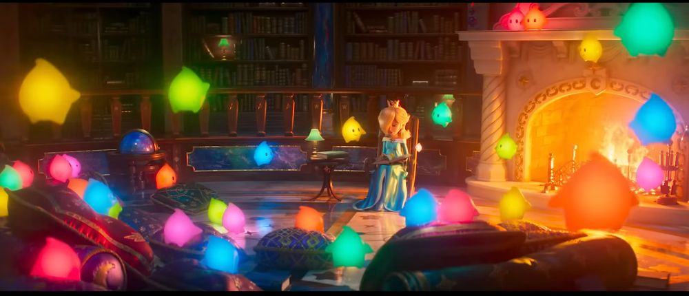 Image extraite du futur film Mario Galaxy: Harmoni et plein de Lumas dans la librairie