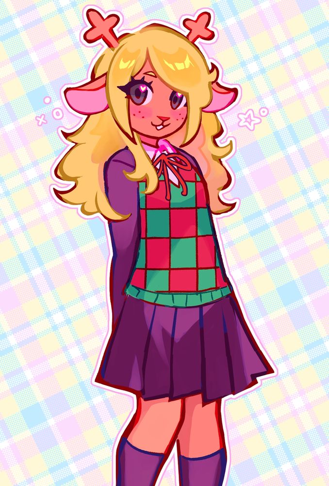 Fanart of Noelle Holiday from Deltarune 