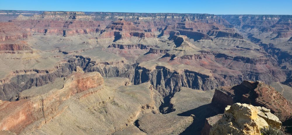 A vista of the Grand Canyon, showing how vast and desolate, yet utterly beautiful, it is.