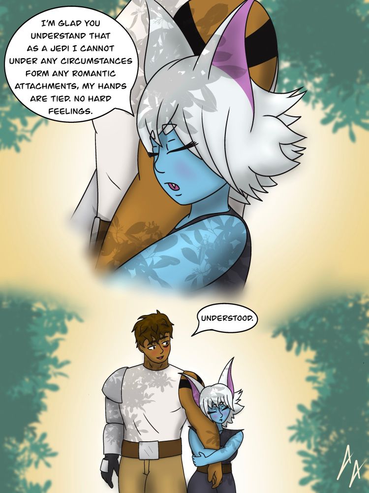 A cute comic showcasing the dynamic between Sarix and Vivia