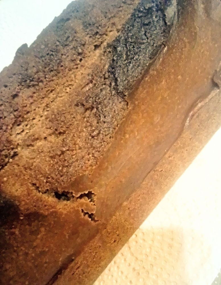 This cake was flavoured chocolate. But little too baked. 
I'll eat next day that more than moisture texture.