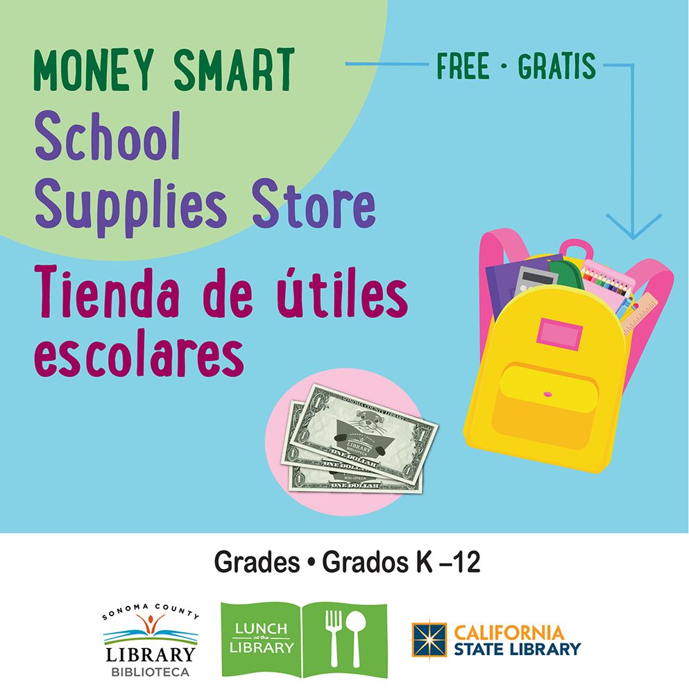 Money Smart - School Supplies Store. Tienda de utiles escolares. Free/Gratis - Grades/Grados K-12