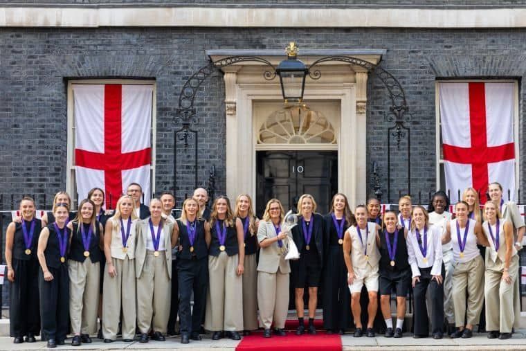 England women’s team at Downing Street (Pic: Wikimedia commons)