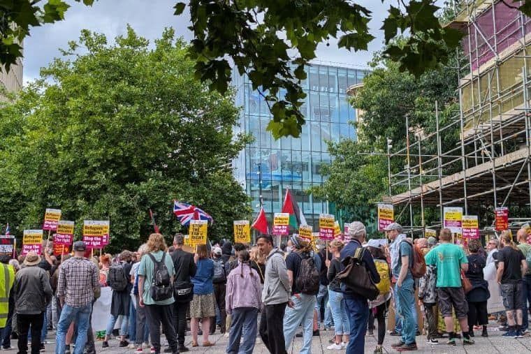 Anti-racists gather in Newcastle (Pic: SUTRNE on Facebook)