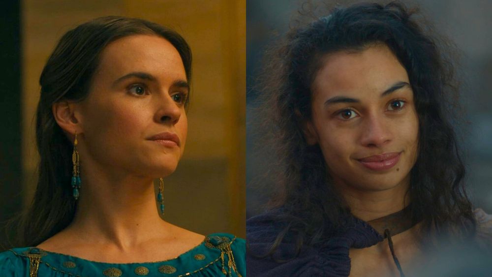 Eärien looking pensive. Estrid looking arch. 