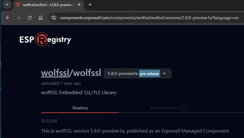 wolfssl/wolfssl

uploaded 1 hour ago
wolfSSL Embedded SSL/TLS Library
readme
This is wolfSSL version 5.8.0-preview1a, published as an Espressif Managed Component.