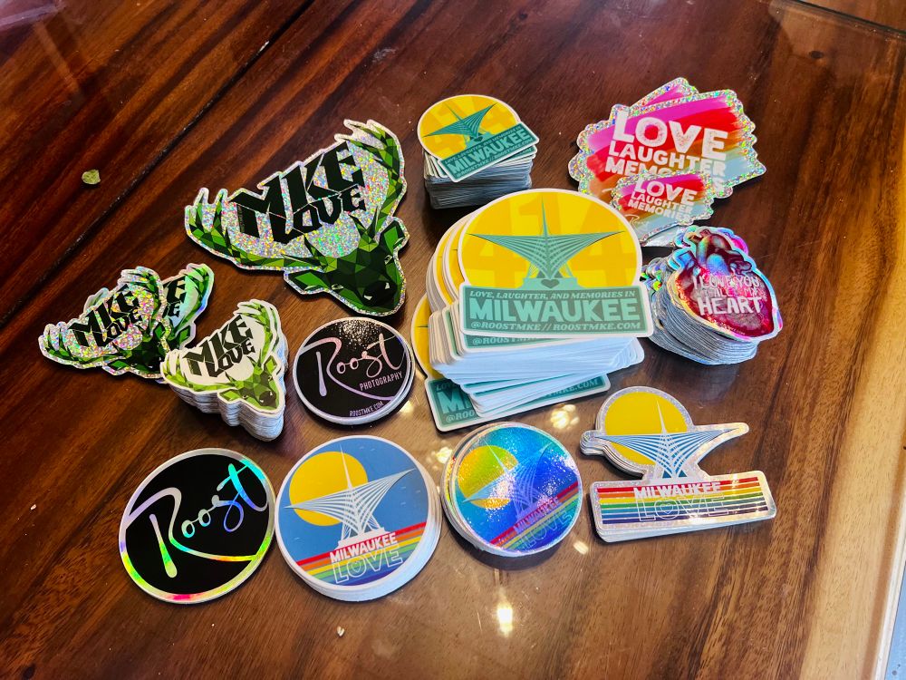 My currently lineup of roost stickers. 