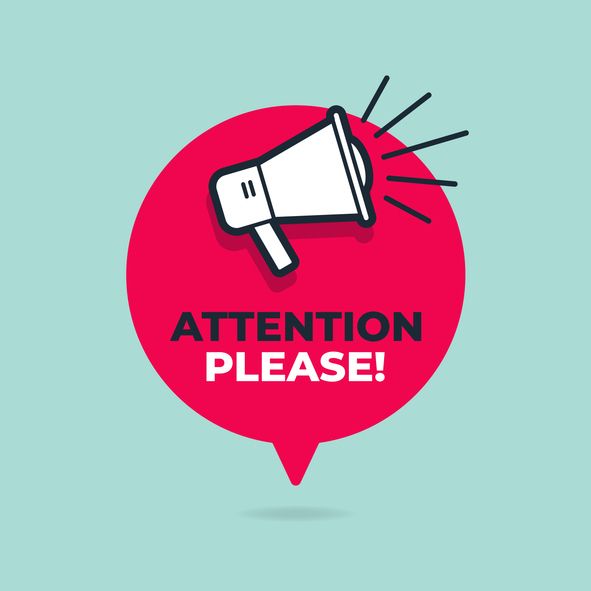 Attention Please! Wil a megaphone.