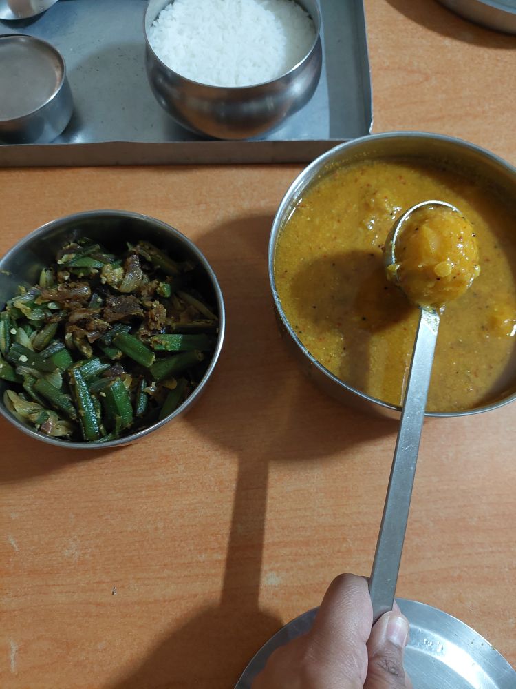 Mango sambar and bhindi