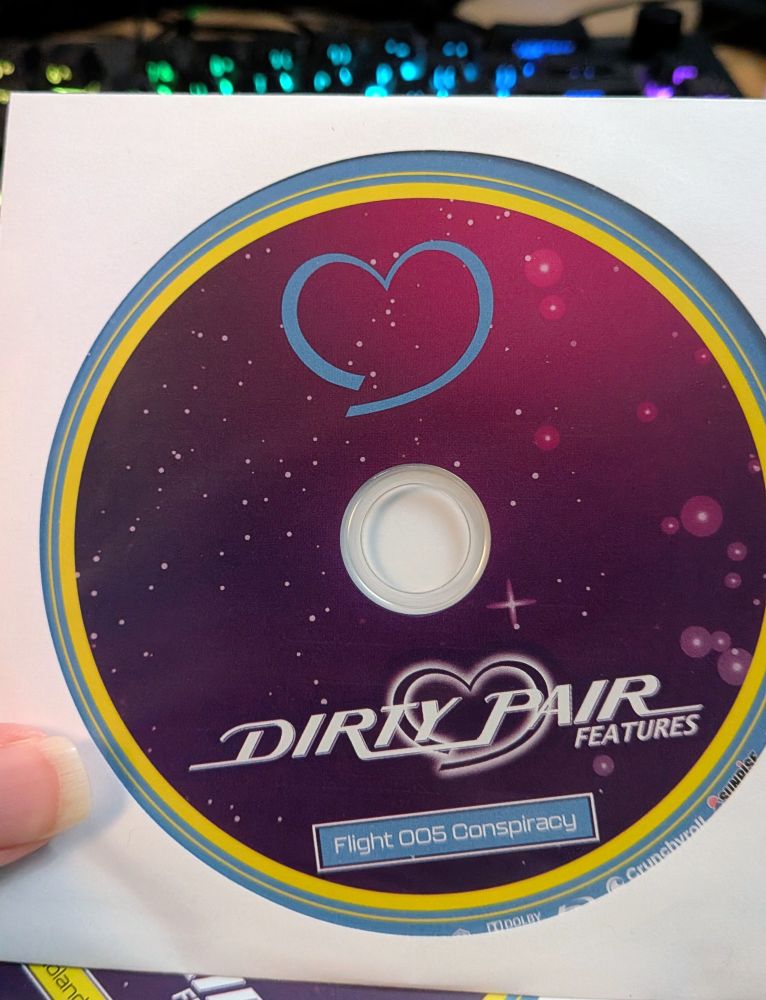 Replacement Dirty Pair "Flight 005 Conspiracy" Blu-ray disc 