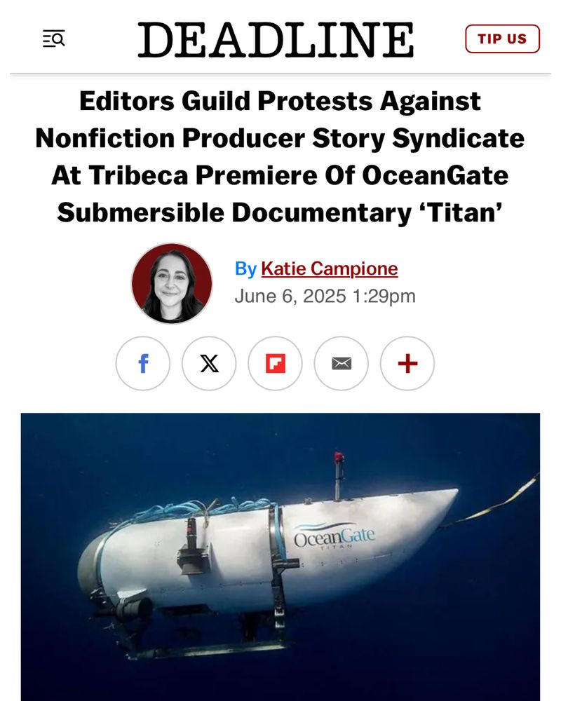 Editors Guild Protests Against Nonfiction Producer Story Syndicate At Tribeca Premiere Of OceanGate Submersible Documentary ‘Titan’