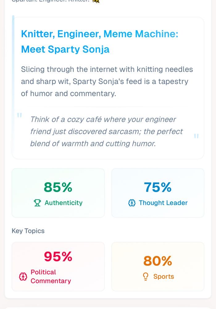 Screenshot of overall results