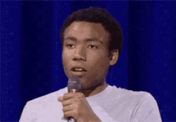 An animated GIF of Donald Glover saying "Good."