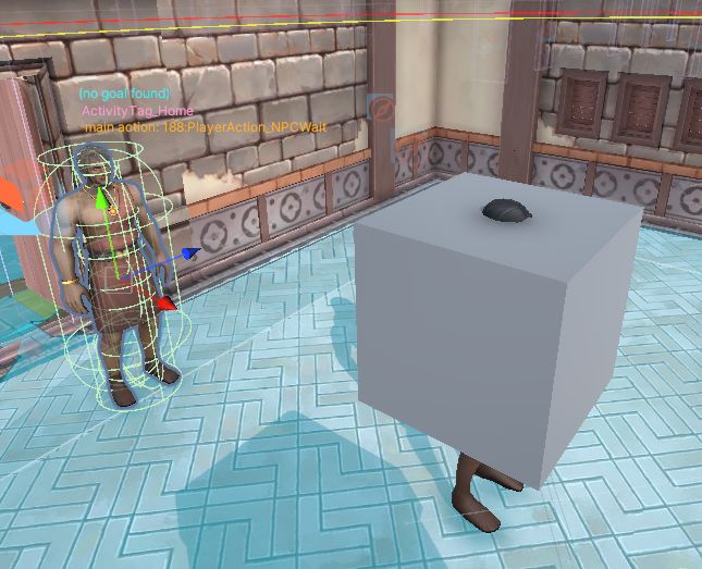 A Streets of Fortuna bug where NPCs become grey cubes with their feet and top of their head showing.