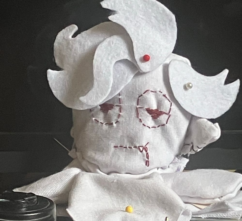 poorly constructed plushie of astarion from bg3