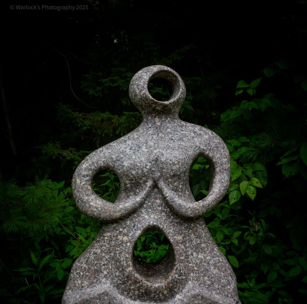 The sculpture is a permanent fixture at the Coastal Maine Botanical Gardens and is located near the entrance to the Rhododendron Garden. 