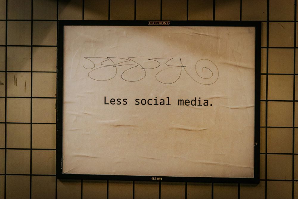 A plain poster on a tiled wall that reads "Less Social Media." 

We don't have a smartphone problem. We have a software problem. The real threat isn't screen time. It's algorithm time. Discover how we can protect our children—and perhaps democracy itself—from algorithmic manipulation: 

#0179: Kids and Smartphones 
https://matthewsinclair.com/blog/0179-kids-and-smartphones