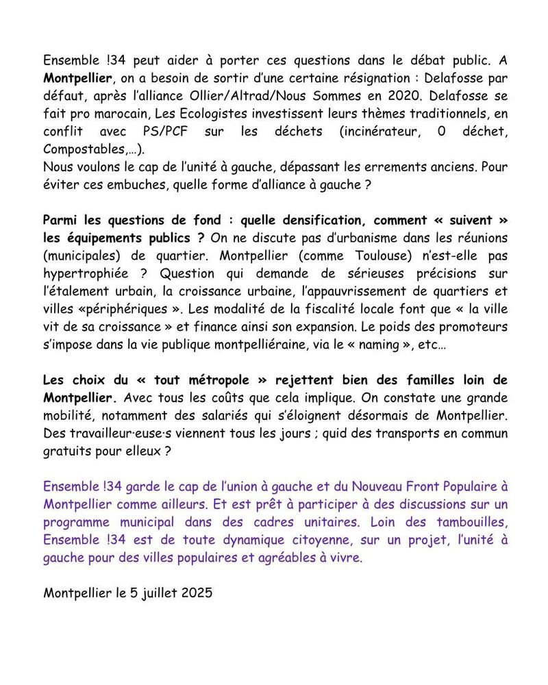 Situation à Montpellier