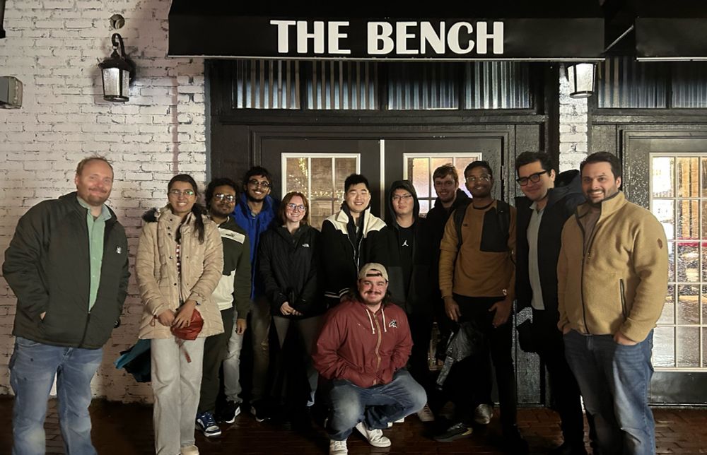 picture of Gustafson Group and Rotation students hard at work at the Bench at Stony Brook