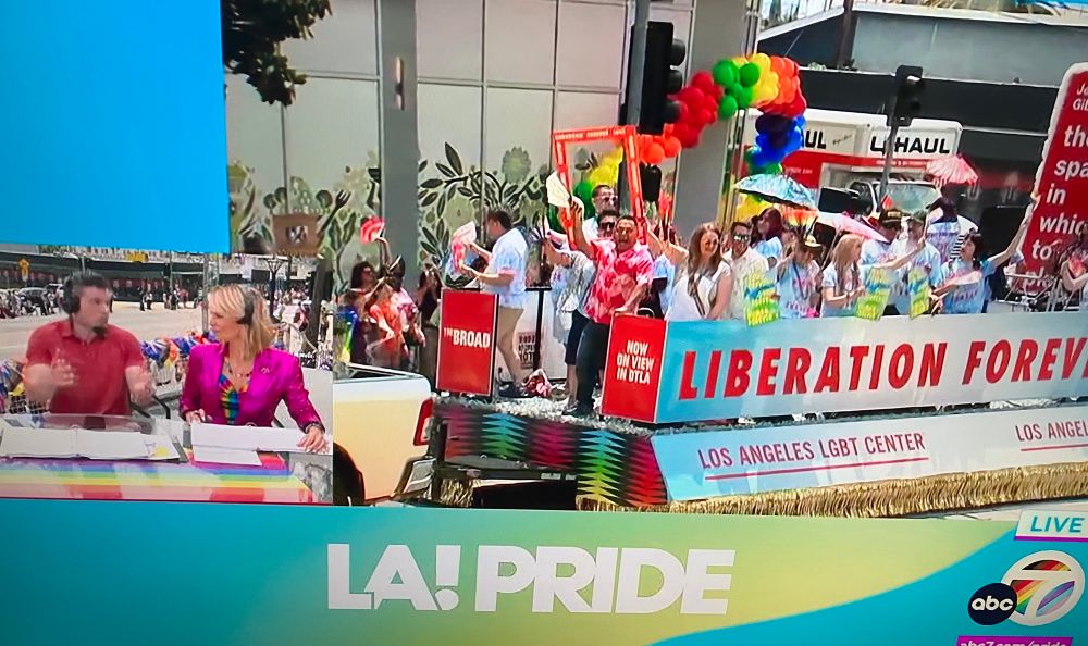 Image of float in LA Pride parade 