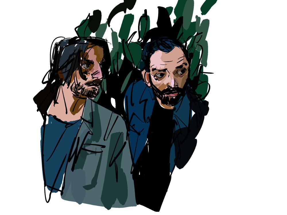 Nicky and Joe hides in the bush.