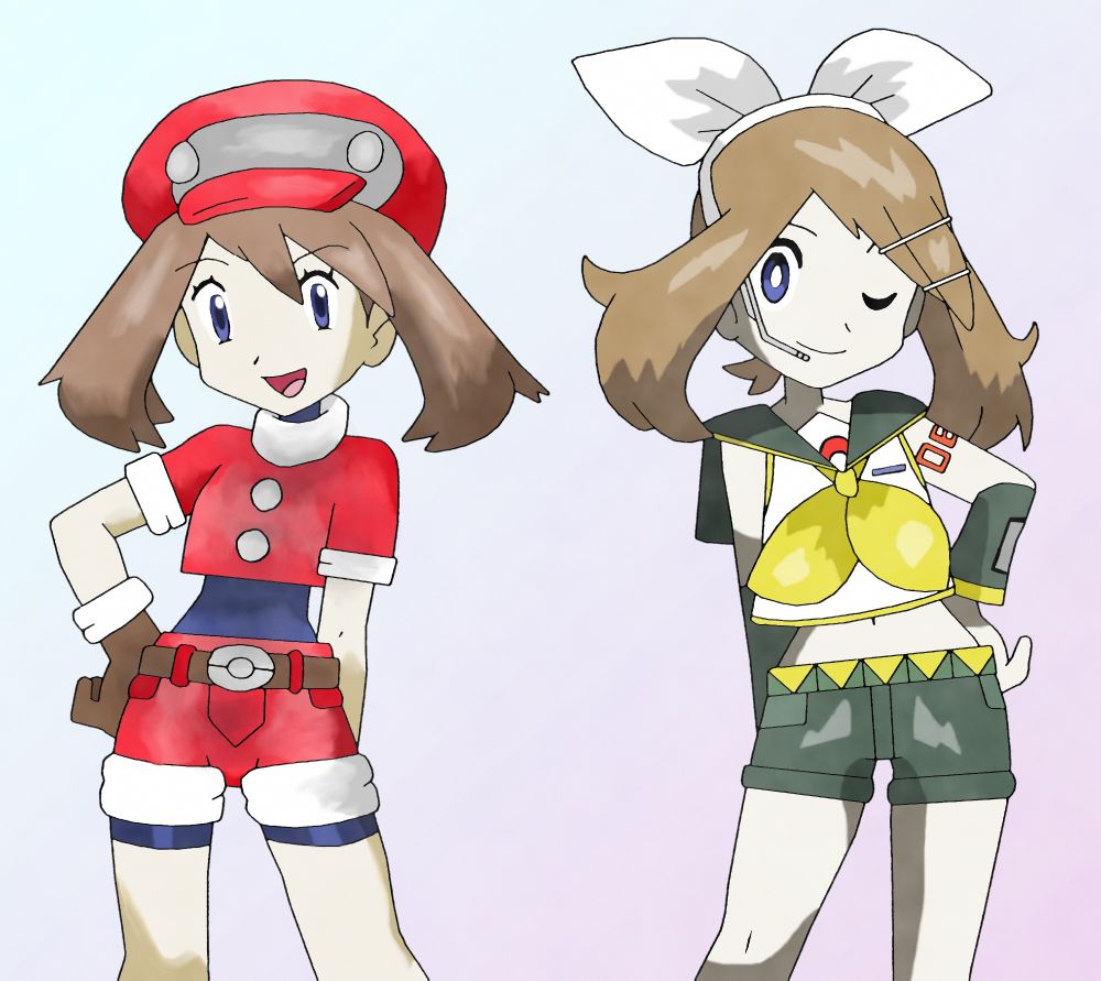 Roll May and Kagamine May.