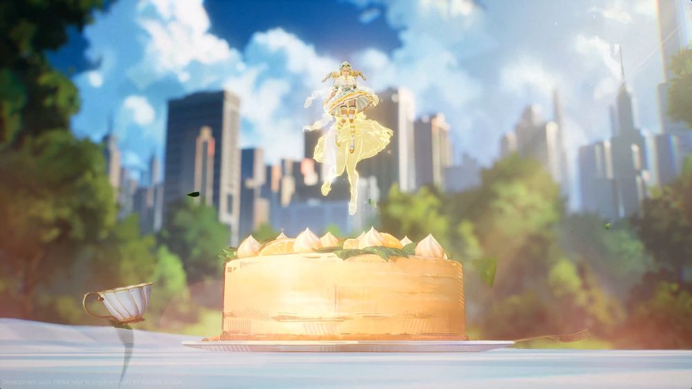 Susan Storm shrinking atop a giant cake. Yes, this is real.