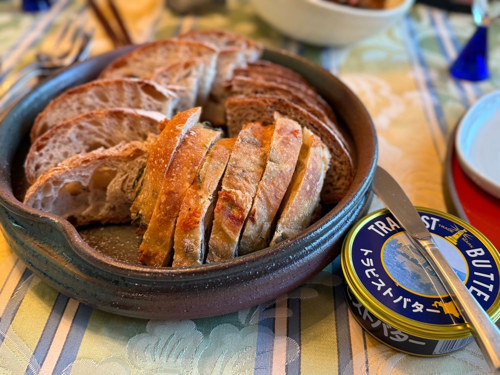 assortment of bread with Trapist Butter