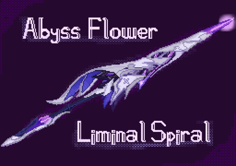 Pixel art of the lance Abyss Flower from Honkai Impact 3rd