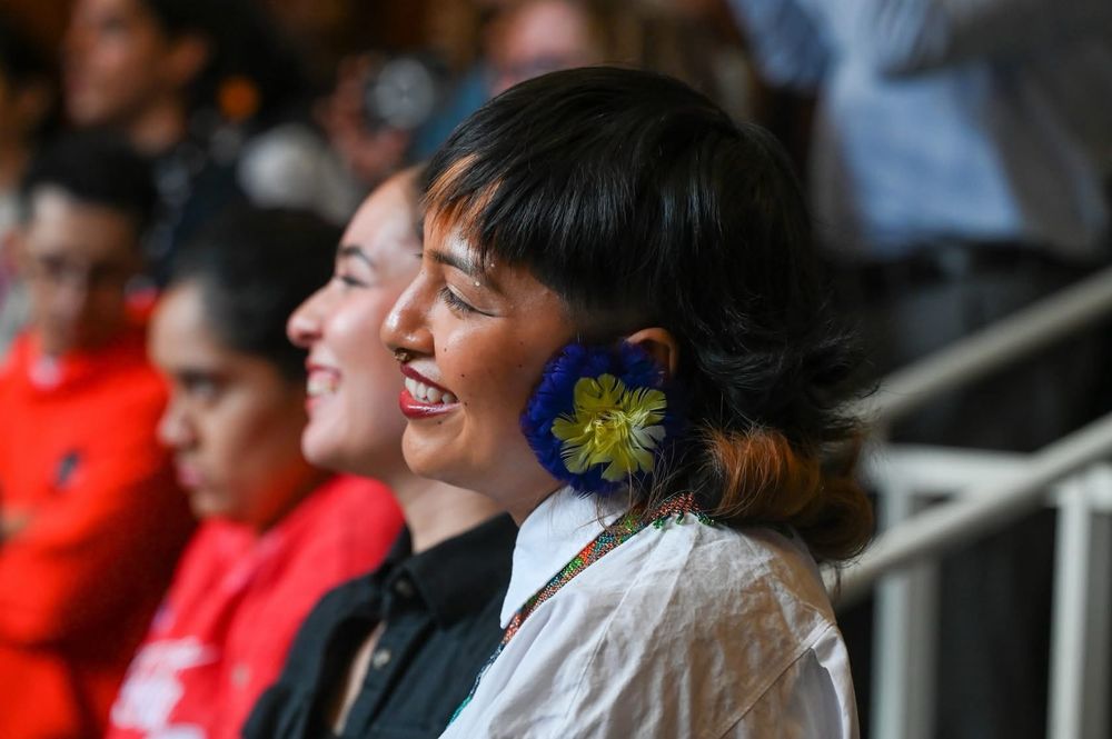 Port Vania Luna Gutierrez looks toward the stage