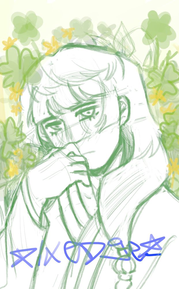 A work in progress sketch of maomao from apothecary diaries:]