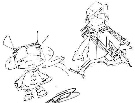 Cart and Rain, Cart is kicking a beat marker onto Rain's direction, Rain is unaware of her certain death by beat marker 😢😢😢. 