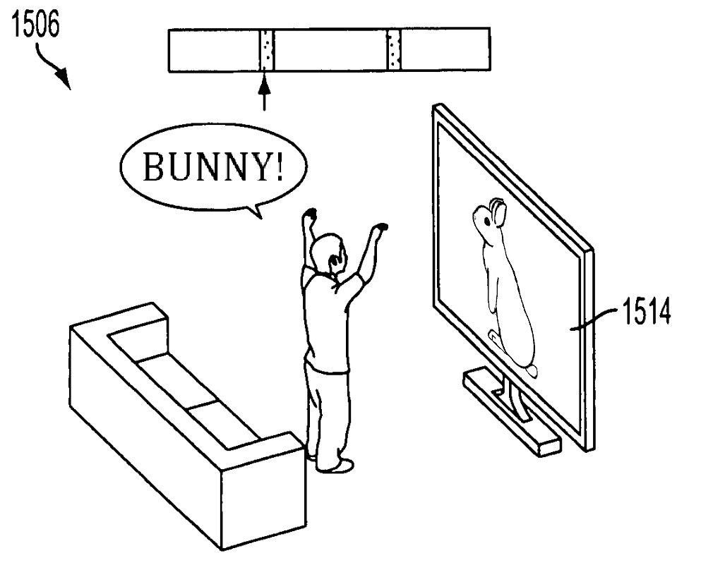 The Sony patent for yelling the name of a brand during an ad.
It's been edited to show a bunny and the man is yelling "BUNNY!"