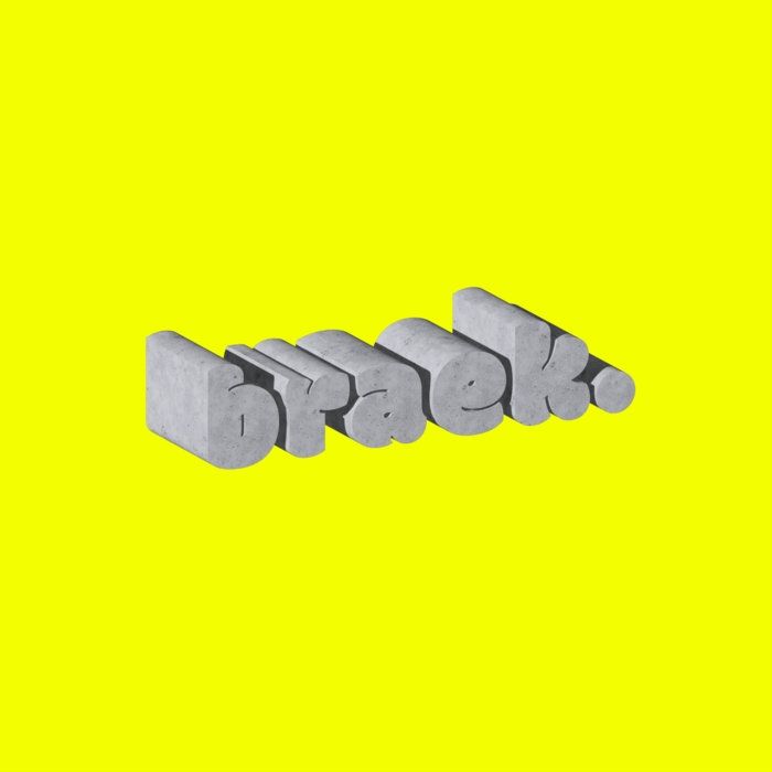 cover of compilation called braek. 

Grey text on a lurid yellow background.

The name of the compiler's discord, Emotion Wave' is also on the cover. 
