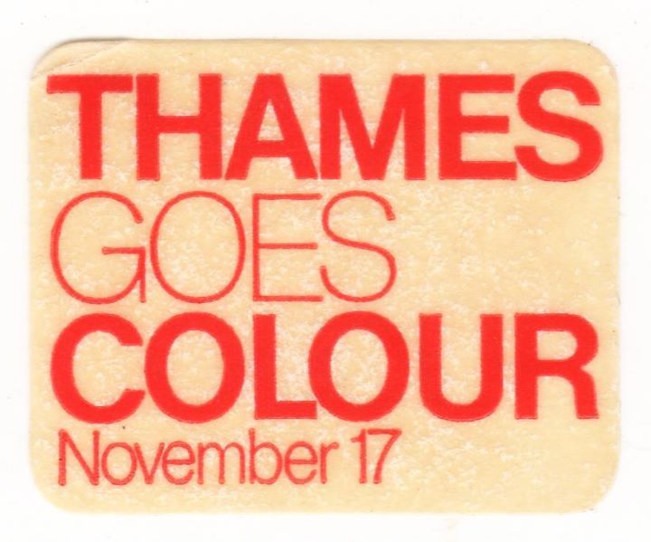 Sticker reading "THAMES GOES COLOUR November 17"